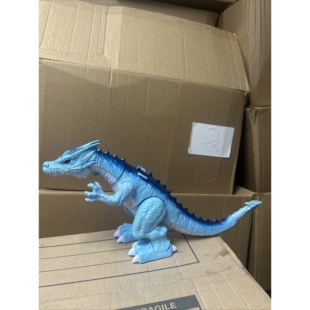 Robo Alive Blue Roaring Ice Dragon Battry Operated Robotic Toy Dragon Zuru